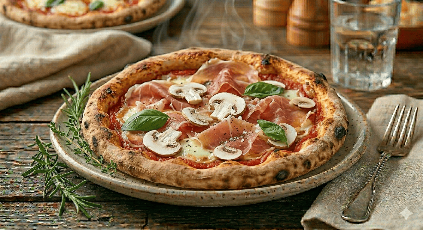 Pizza Prosciutto Funghi
